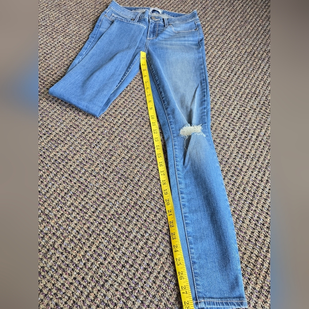 PAIGE Women's Distressed Blue Skinny Jeans - Picture 7 of 8